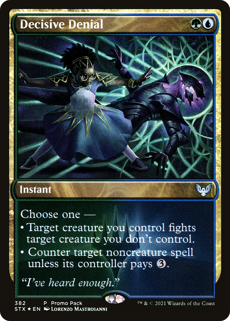 Decisive Denial (PPSTX-382) [Strixhaven: School of Mages] Foil MTG Single Wizards of the Coast