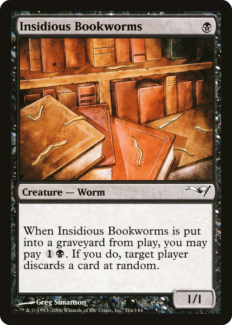 Insidious Bookworms (CTD-51A) [Misc] Coldsnap Theme Decks MTG Single Wizards of the Coast