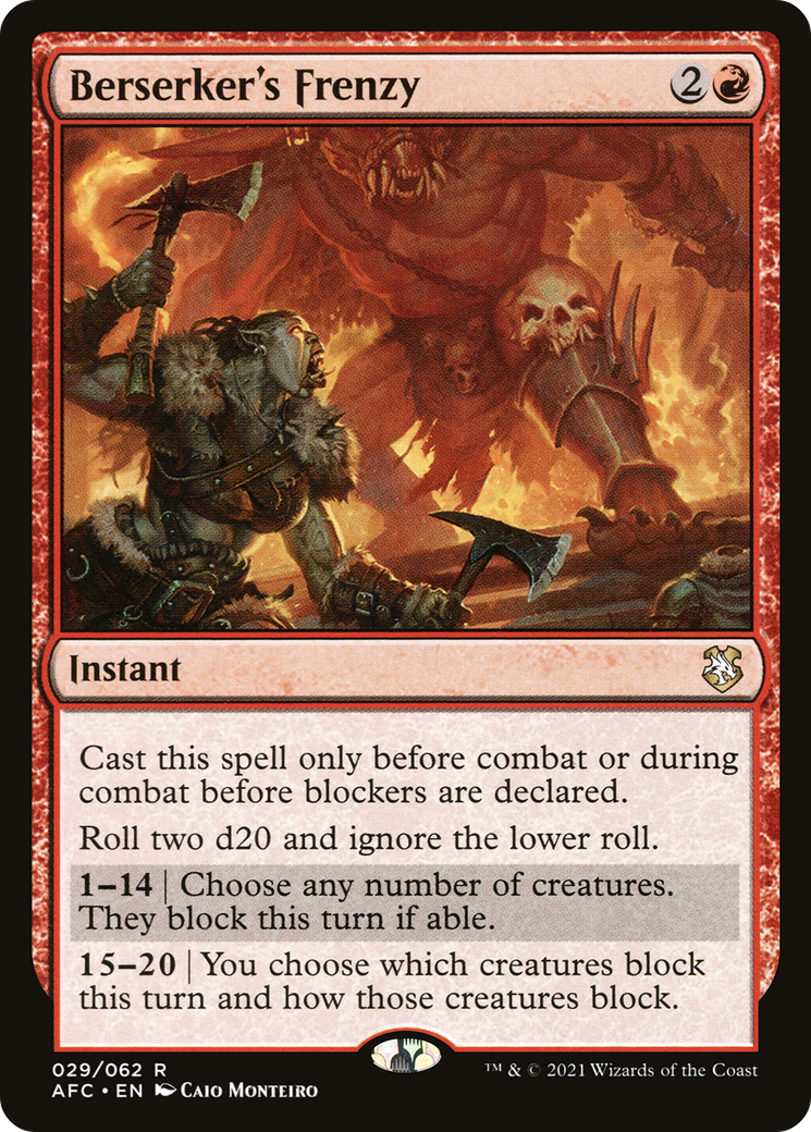 Berserker's Frenzy (AFC-029) [Forgotten Realms Commander] MTG Single Wizards of the Coast