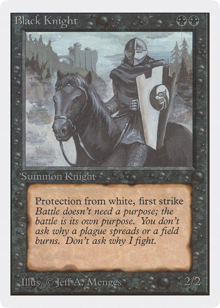Black Knight [Unlimited Edition] MTG Single Magic: The Gathering
