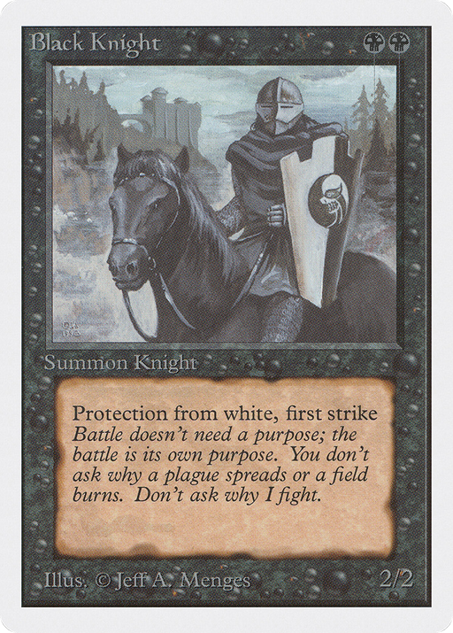Black Knight (2ED-) [Oldschool] Unlimited Edition MTG Single Wizards of the Coast