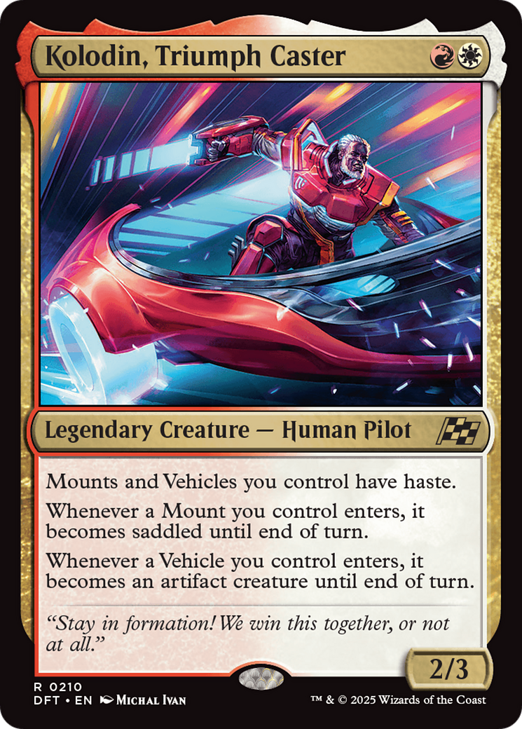 Kolodin, Triumph Caster (DFT-210) [Aetherdrift] Foil MTG Single Wizards of the Coast
