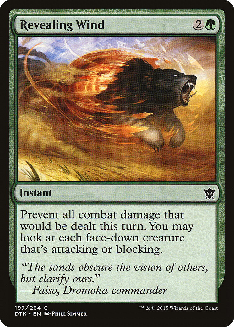 Revealing Wind (DTK-197) [Dragons of Tarkir] Foil MTG Single Wizards of the Coast
