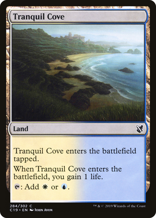 Tranquil Cove (C19-284) [Commander 2019] MTG Single Wizards of the Coast