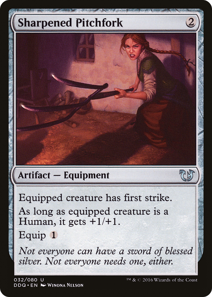 Sharpened Pitchfork (DDQ-032) [Misc] Duel Decks: Blessed vs. Cursed MTG Single Wizards of the Coast
