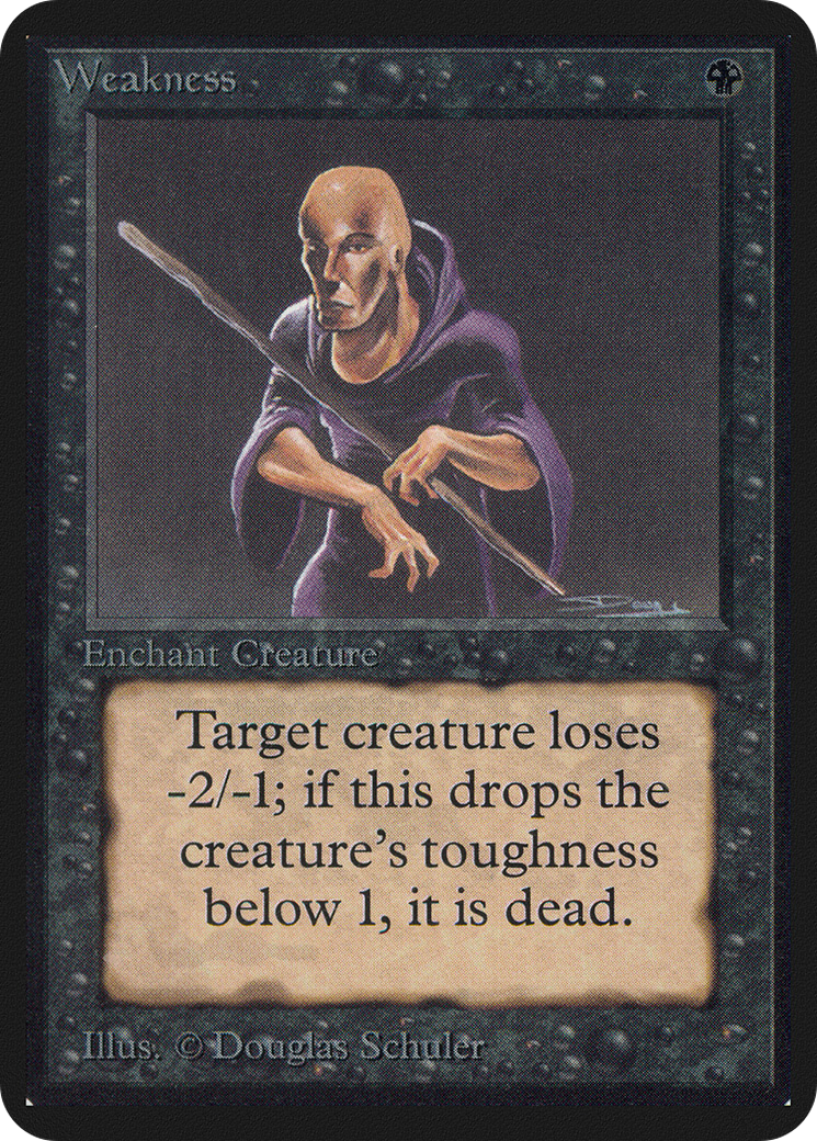 Weakness (LEA-134) [Oldschool] Limited Edition Alpha MTG Single Wizards of the Coast
