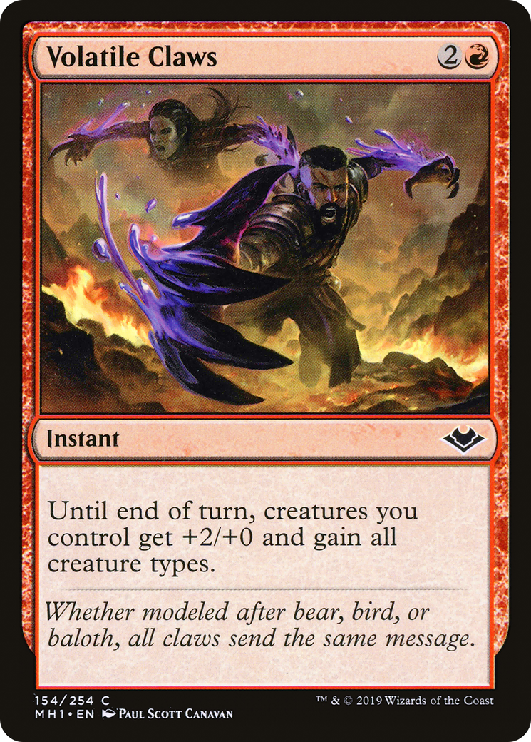 Volatile Claws (MH1-154) [Modern Horizons] MTG Single Modern Horizons