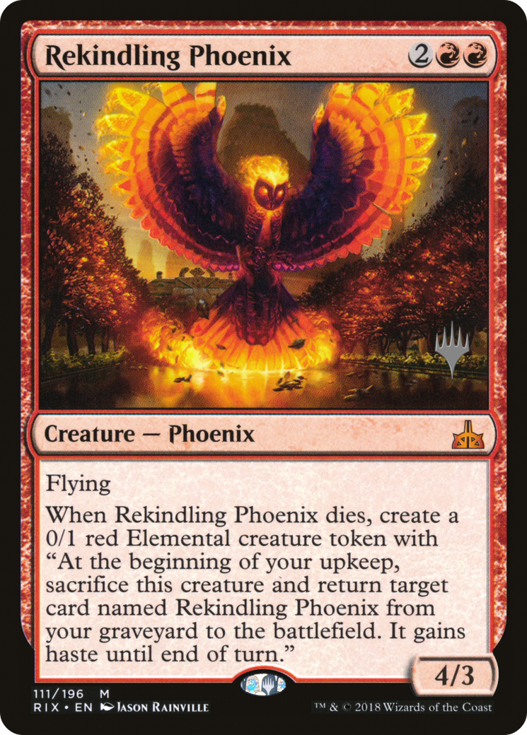 Rekindling Phoenix (PPM20-111) [Rivals of Ixalan Promos] MTG Single Wizards of the Coast