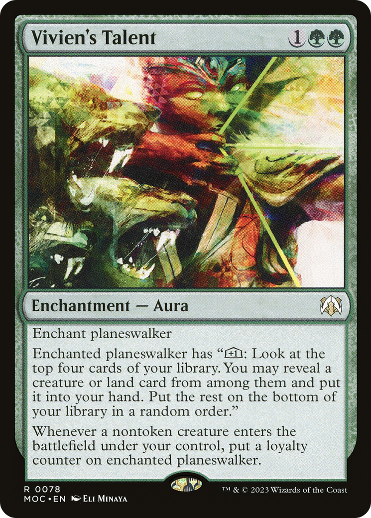 Vivien's Talent (MOC-078) [March of the Machine Commander] Foil MTG Single Wizards of the Coast