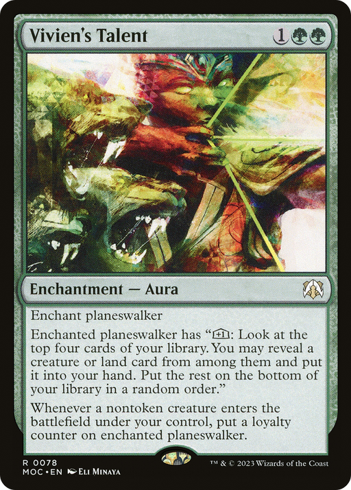 Vivien's Talent (MOC-078) [March of the Machine Commander] Foil MTG Single Wizards of the Coast