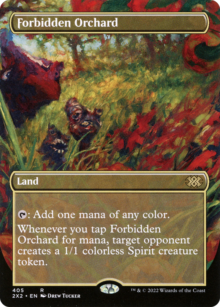 Forbidden Orchard (2X2-405) [Double Masters 2022] (Borderless) Foil MTG Single Wizards of the Coast