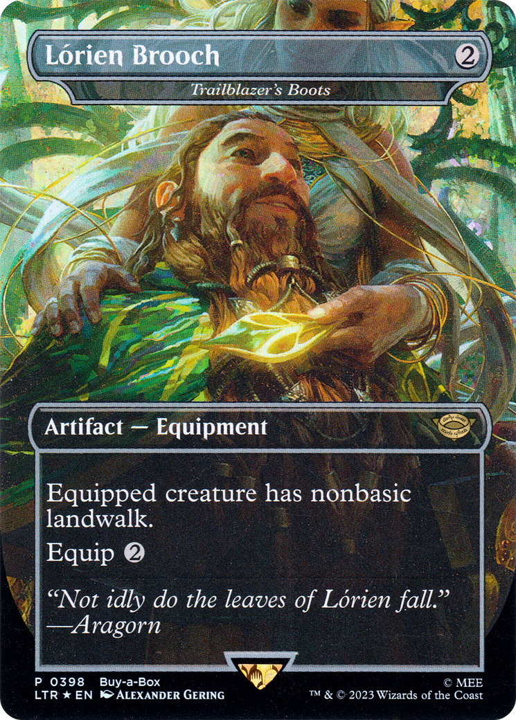 Lorien Brooch - Trailblazer's Boots (BABP-398) [Buy-A-Box Promos] (Borderless) Foil MTG Single Wizards of the Coast