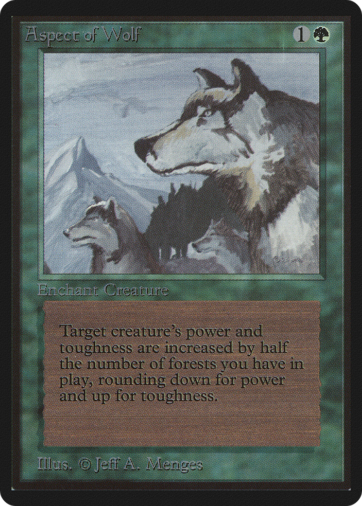 Aspect of Wolf (LEB-) [Oldschool] Limited Edition Beta MTG Single Wizards of the Coast