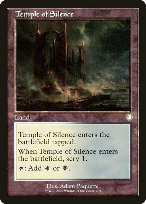 Temple of Silence (BRC-209) [The Brothers' War Commander] MTG Single Wizards of the Coast