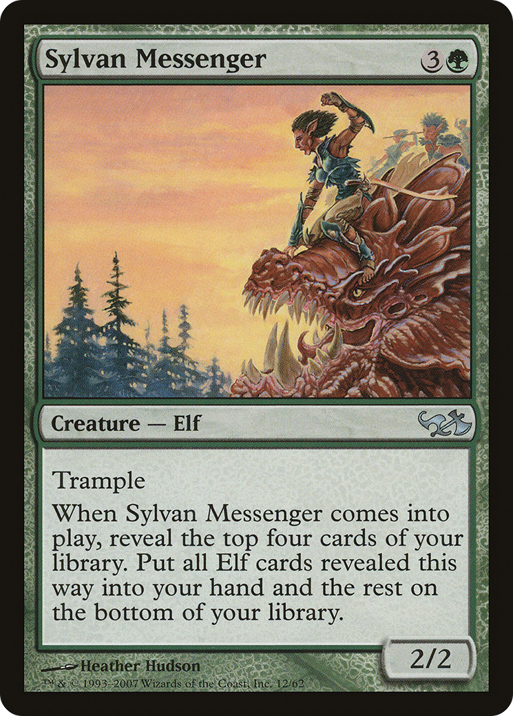 Sylvan Messenger (EVG-012) [Misc] Duel Decks: Elves vs. Goblins MTG Single Wizards of the Coast