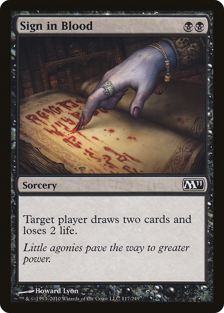 Sign in Blood (M11-117) [Magic 2011] Foil MTG Single Wizards of the Coast