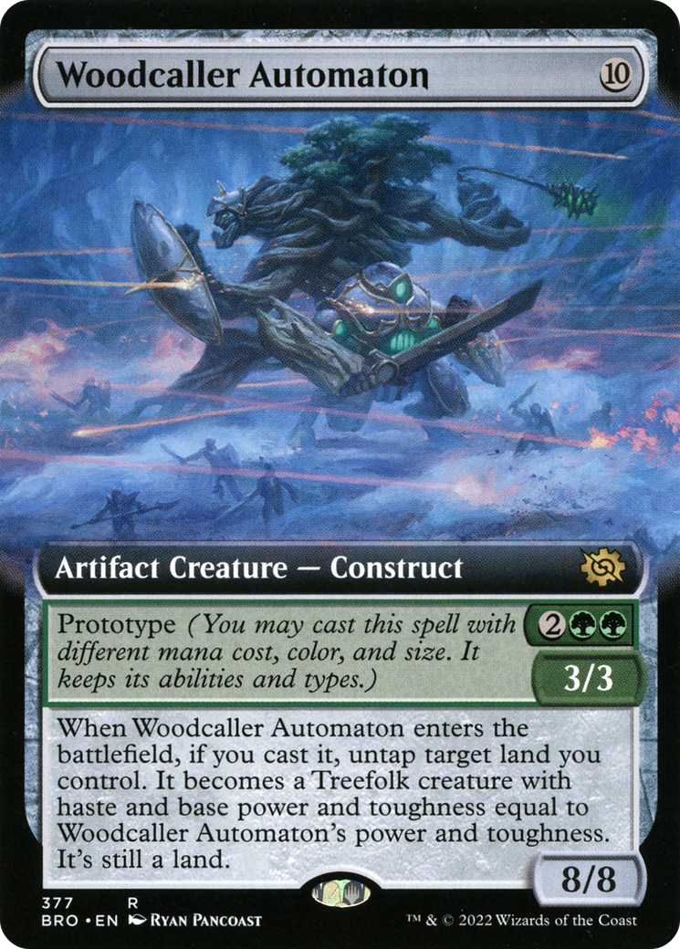 Woodcaller Automaton (BRO-377) [The Brothers' War] (Extended Art) MTG Single Wizards of the Coast