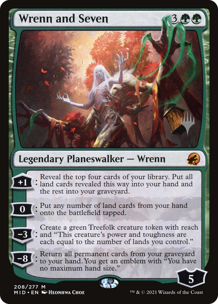 Wrenn and Seven (PPMID-208) [Innistrad: Midnight Hunt Promos] MTG Single Wizards of the Coast