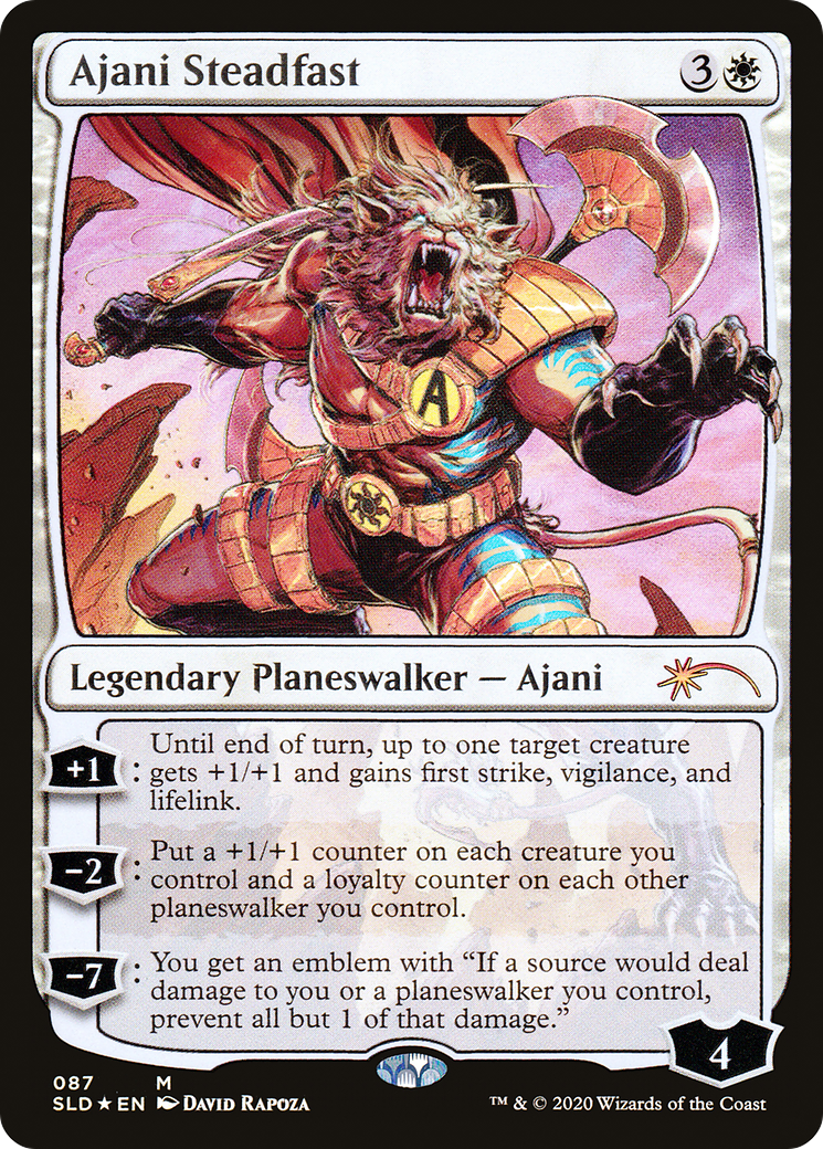 Ajani Steadfast (SLD-087) [Secret Lair] Drop Foil MTG Single Wizards of the Coast