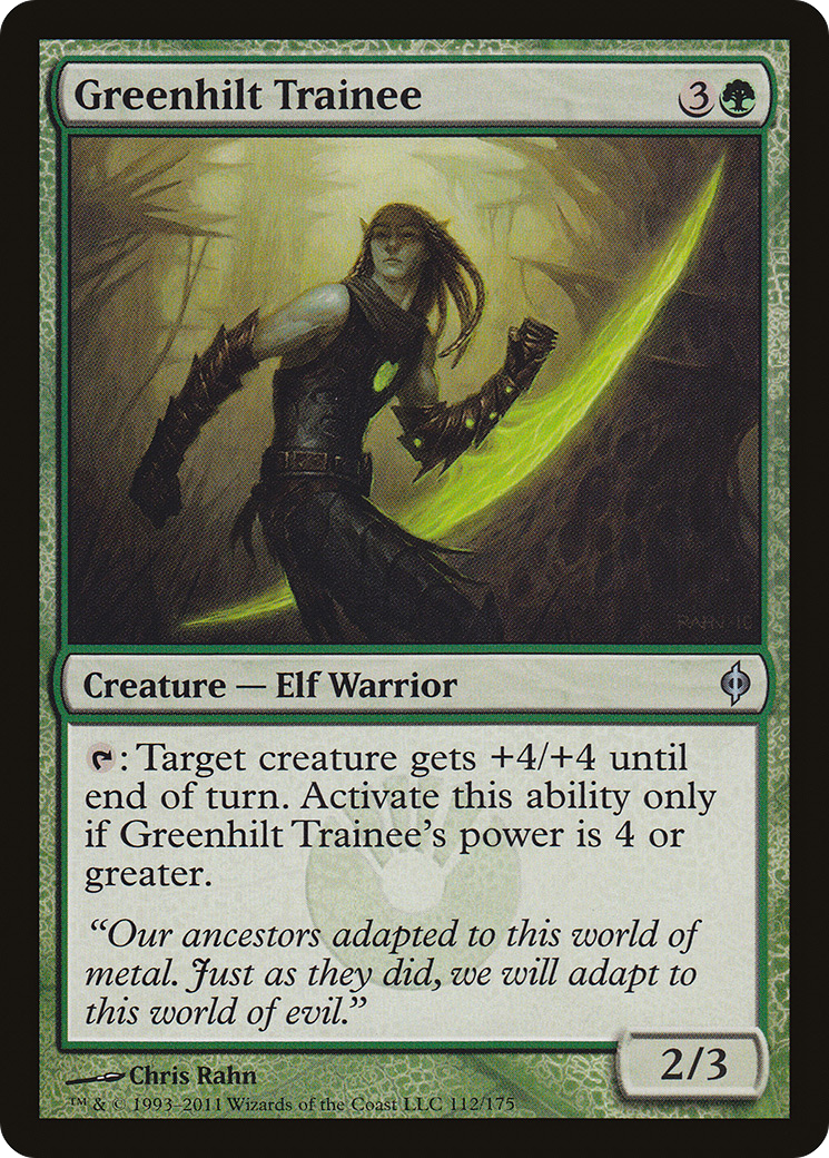Greenhilt Trainee (NPH-112) [New Phyrexia] Foil MTG Single Wizards of the Coast