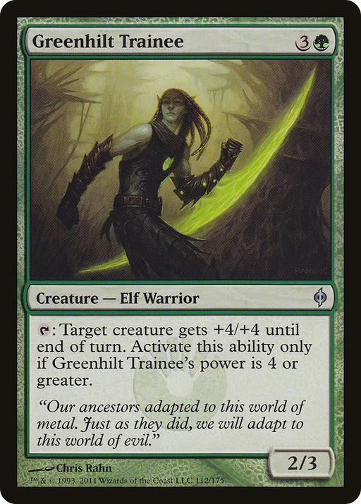 Greenhilt Trainee (NPH-112) [New Phyrexia] Foil MTG Single Wizards of the Coast