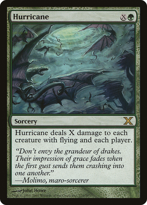 Hurricane (10E-270) [Tenth Edition] Foil MTG Single Wizards of the Coast
