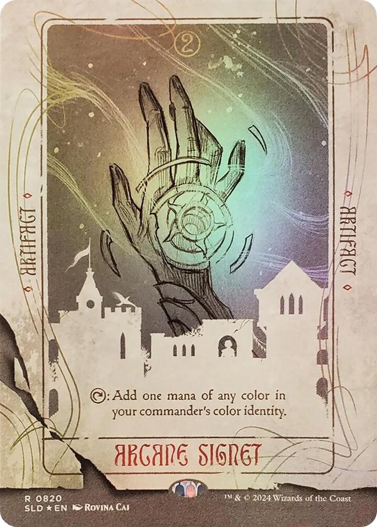 Arcane Signet (0820) (Rainbow Foil) (SLD-820) [Secret Lair] Drop (Borderless) Foil MTG Single Wizards of the Coast