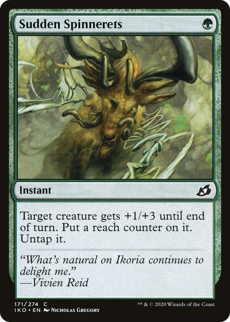 Sudden Spinnerets (IKO-171) [Ikoria: Lair of Behemoths] MTG Single Wizards of the Coast