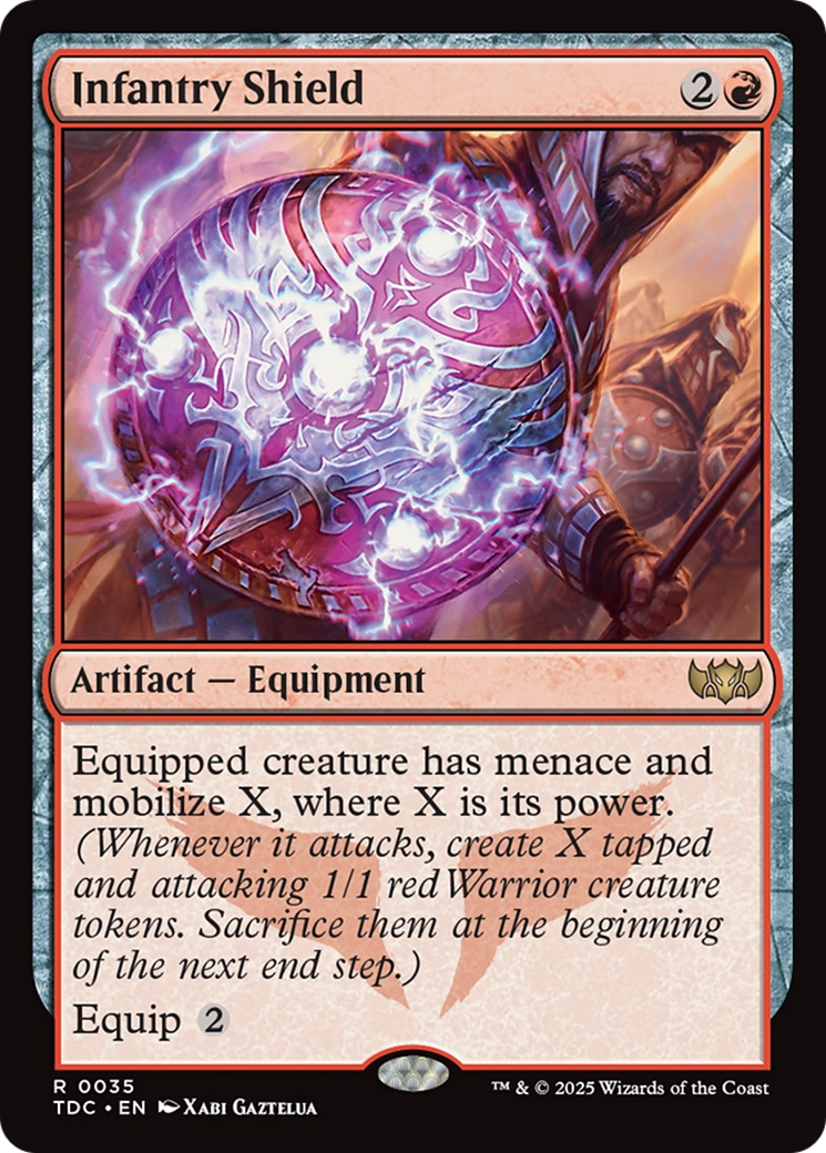 Infantry Shield (TDC-035) [Commander: Tarkir: Dragonstorm] MTG Single Wizards of the Coast