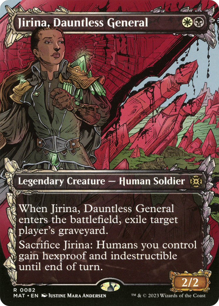 Jirina, Dauntless General (MAT-082) [March of the Machine: The Aftermath] (Showcase) (Borderless) MTG Single Wizards of the Coast