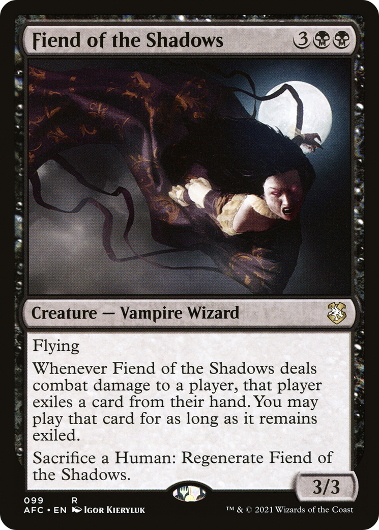 Fiend of the Shadows (AFC-099) [Forgotten Realms Commander] MTG Single Wizards of the Coast
