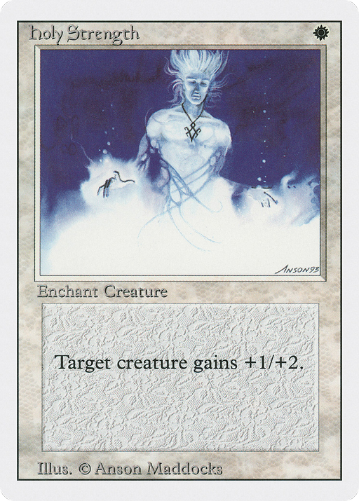 Holy Strength (3ED-024) [Revised Edition] MTG Single Magic: The Gathering