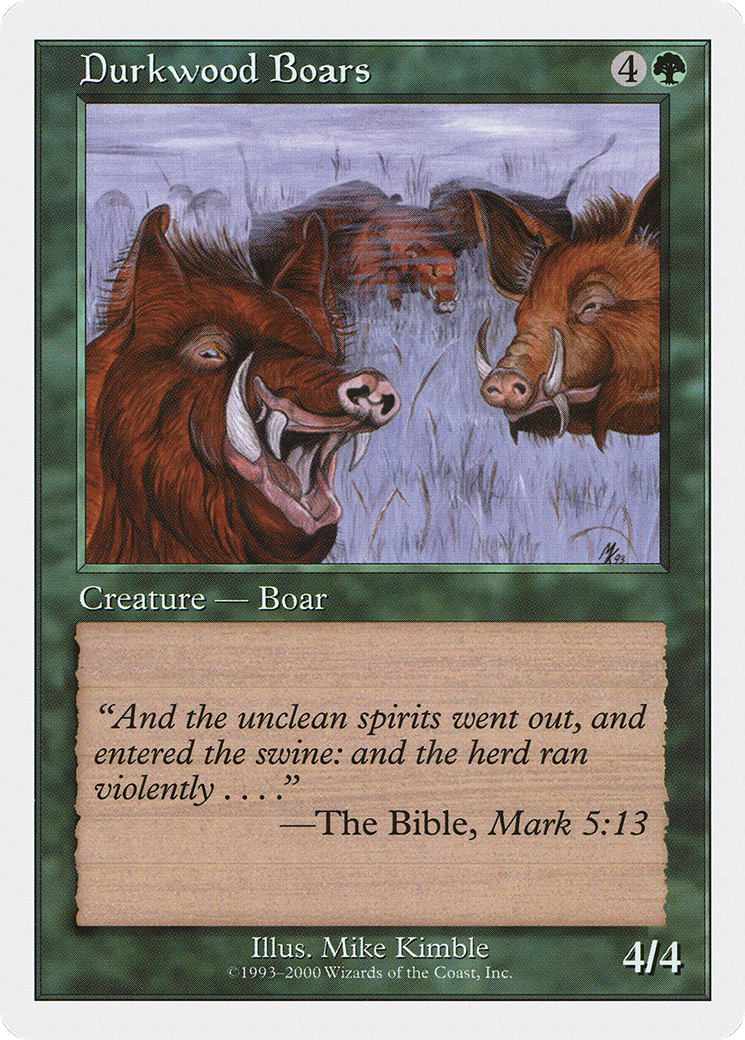 Durkwood Boars (S00-038) [Misc] Starter 2000 MTG Single Wizards of the Coast