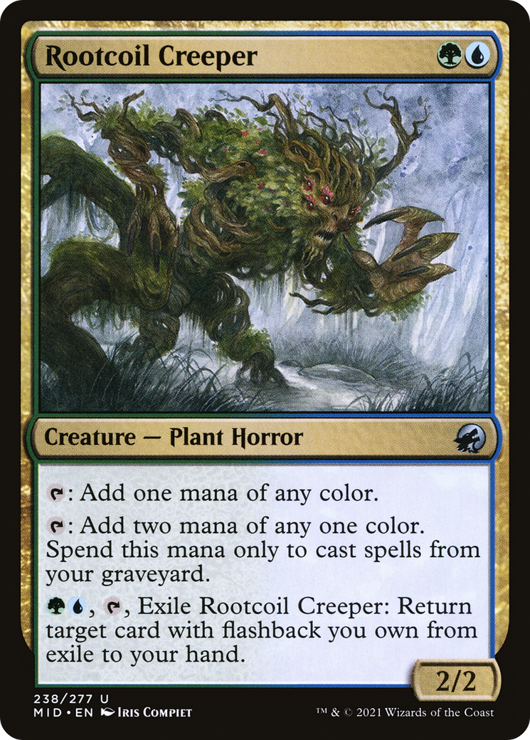 Rootcoil Creeper (MID-238) [Innistrad: Midnight Hunt] Foil MTG Single Wizards of the Coast