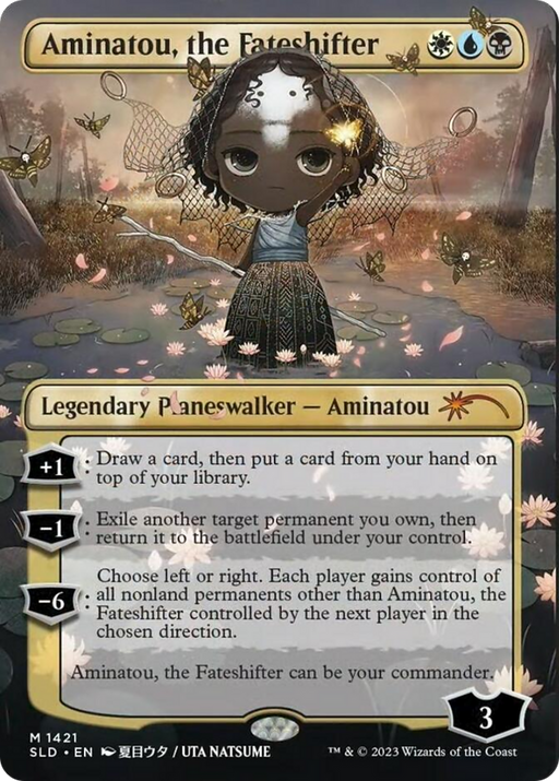 Aminatou, the Fateshifter (Rainbow Foil) (SLD-1421) [Secret Lair] Drop (Borderless) Foil MTG Single Wizards of the Coast
