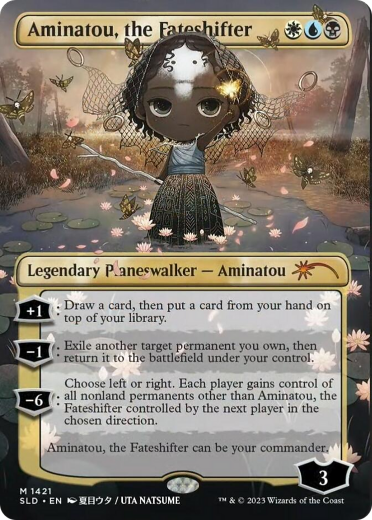 Aminatou, the Fateshifter (Rainbow Foil) (SLD-1421) [Secret Lair Drop] (Borderless) Foil