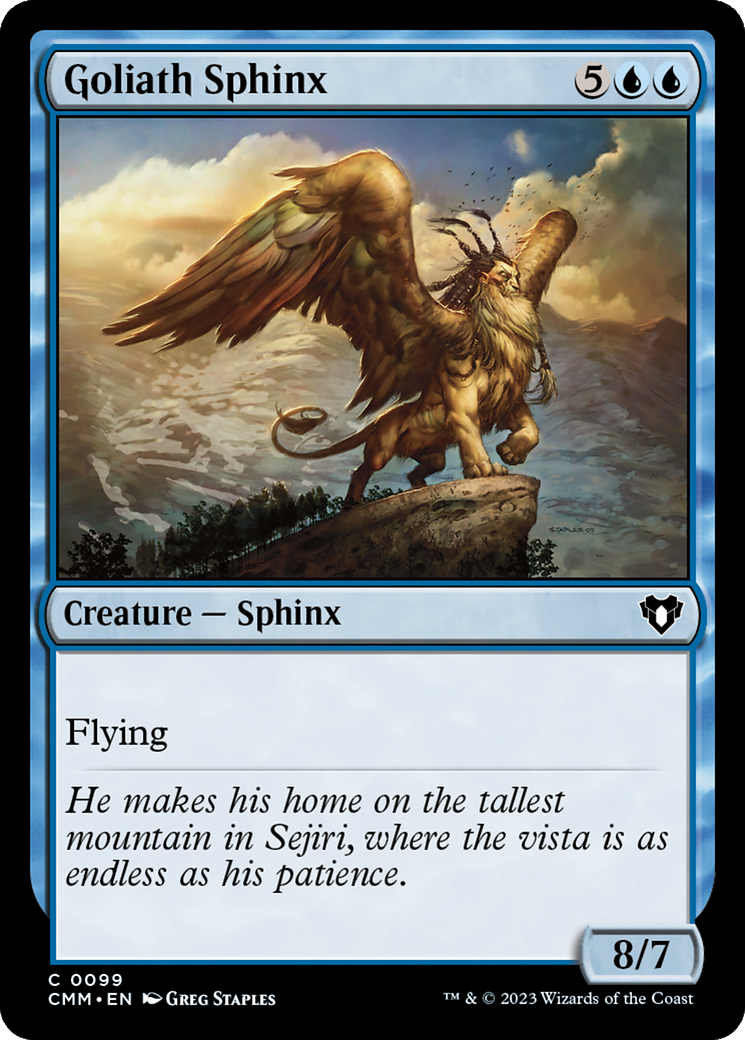 Goliath Sphinx (CMM-099) [Commander Masters] Foil MTG Single Wizards of the Coast