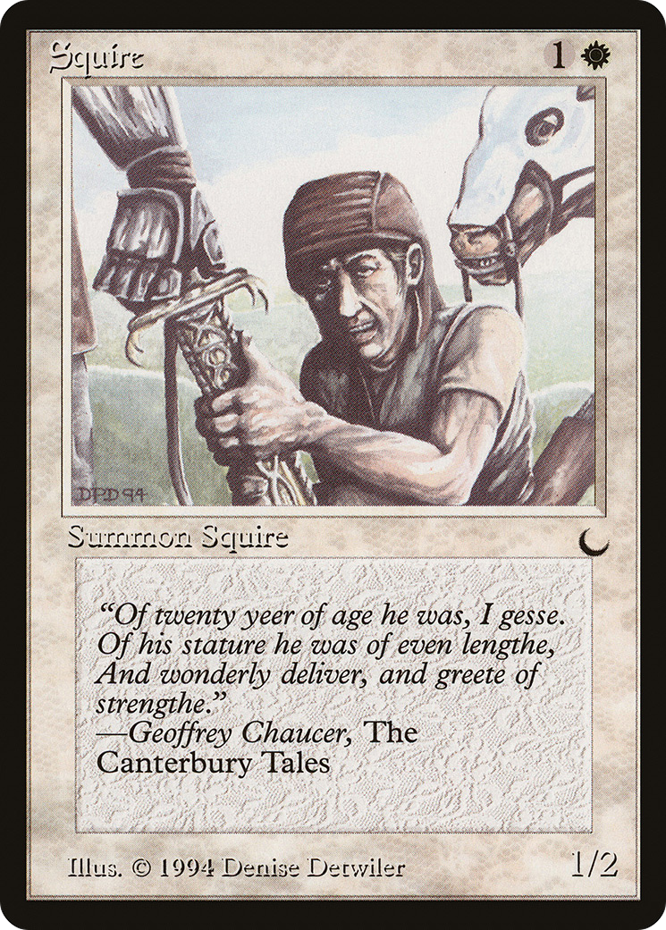 Squire (DRK-017) [Oldschool] The Dark MTG Single Wizards of the Coast