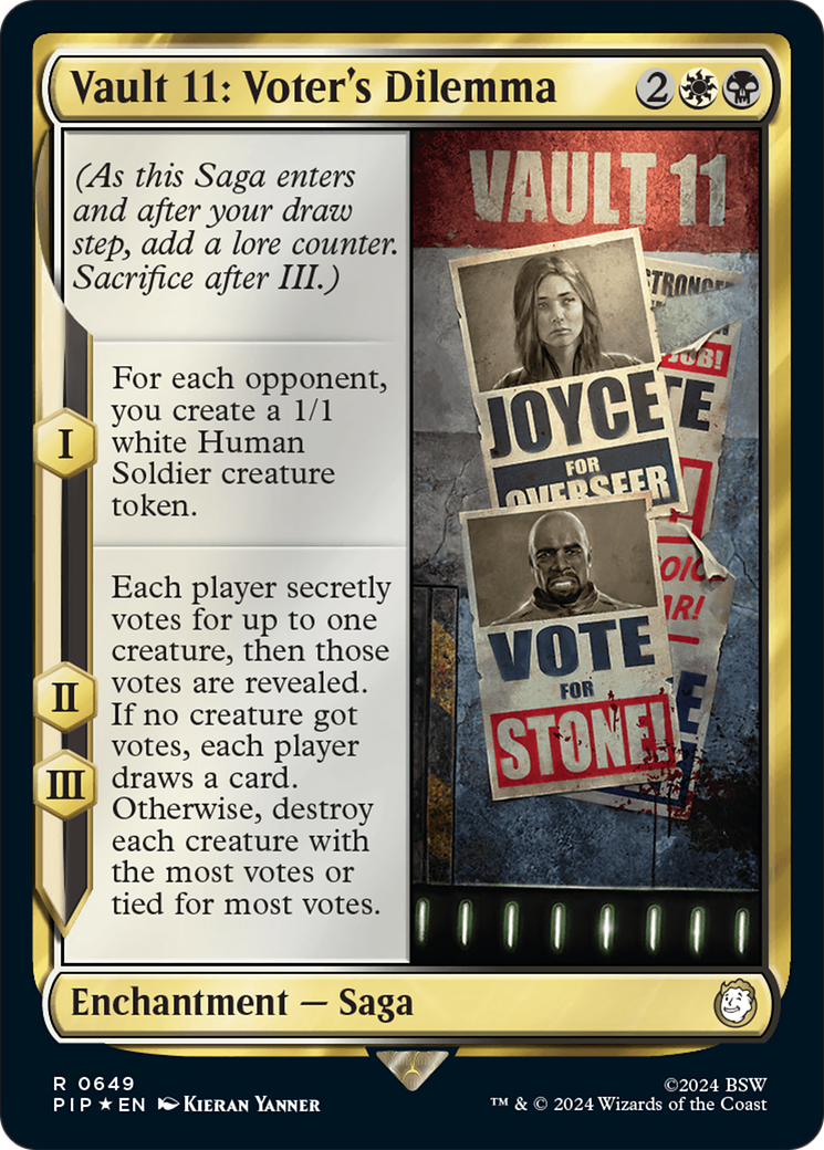 Vault 11: Voter's Dilemma (Surge Foil) (PIP-649) [Fallout] Foil MTG Single Wizards of the Coast