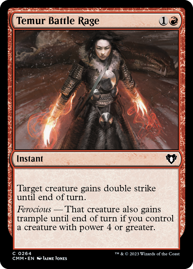 Temur Battle Rage (CMM-264) [Commander Masters] MTG Single Wizards of the Coast