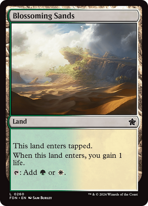 Blossoming Sands (FDN-260) [Foundations] MTG Single Wizards of the Coast