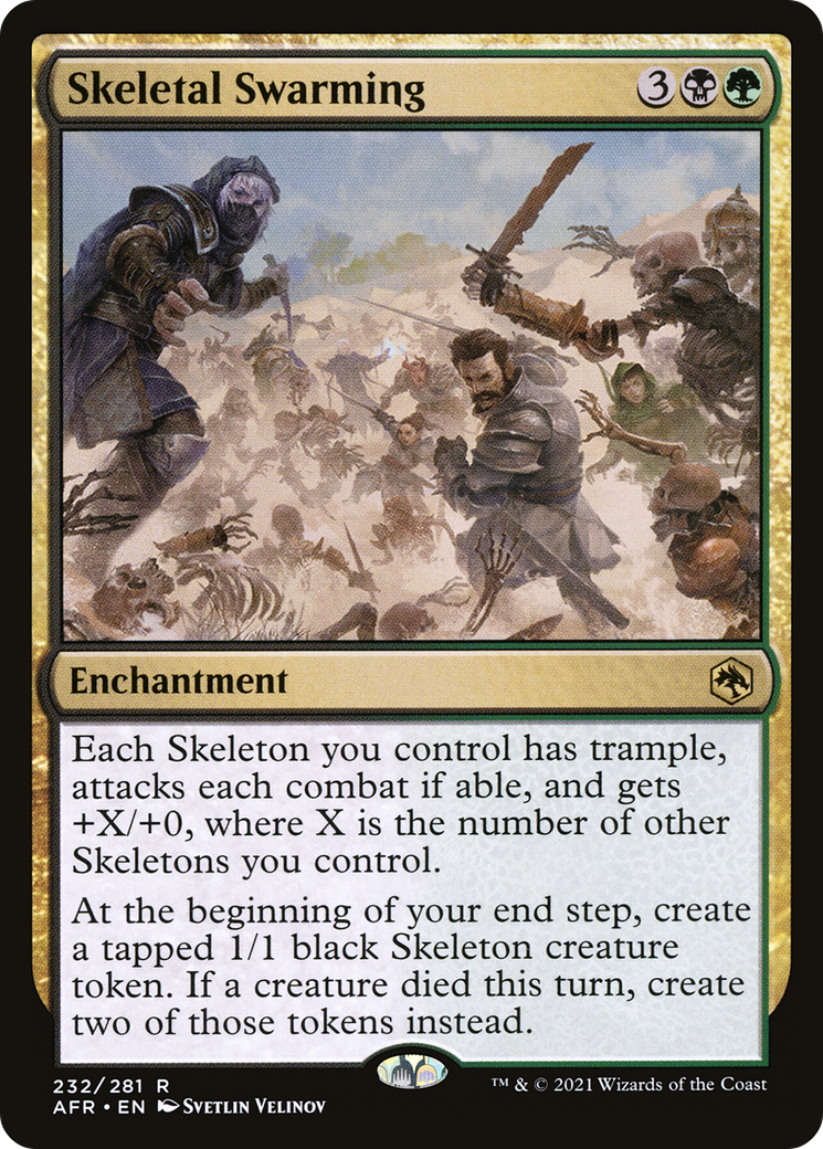 Skeletal Swarming (AFR-232) [Adventures in the Forgotten Realms] Foil MTG Single Wizards of the Coast
