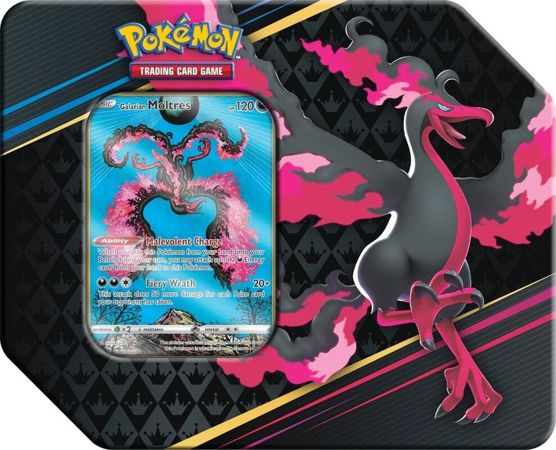 Pokémon Crown Zenith Galarian Moltres Tin Pokemon Sealed Pokémon   