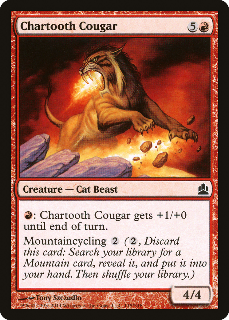 Chartooth Cougar (CMD-115) [Commander 2011] MTG Single Wizards of the Coast