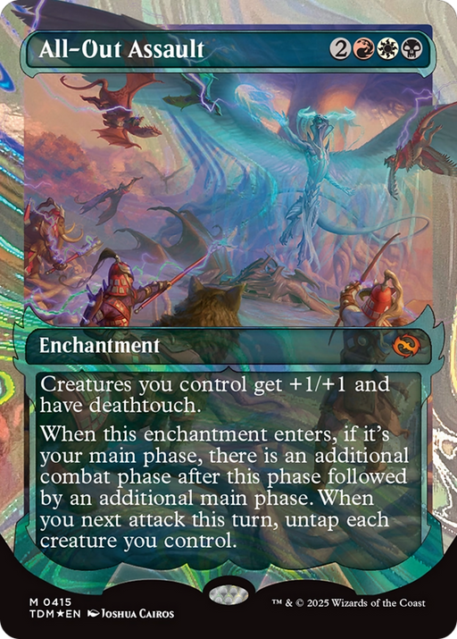 All-Out Assault (Halo Foil) (TDM-415) [Tarkir: Dragonstorm] (Showcase) Foil MTG Single Wizards of the Coast