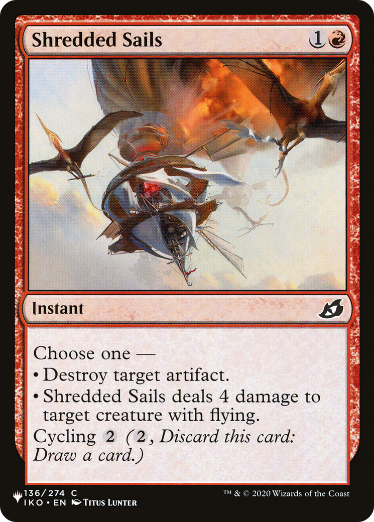 Shredded Sails (LIST-IKO-136) [Mystery Booster] The List MTG Single Wizards of the Coast