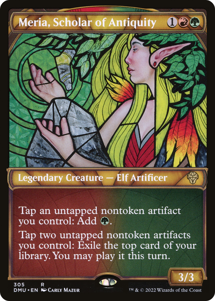 Meria, Scholar of Antiquity (DMU-305) [Dominaria United] (Showcase) MTG Single Wizards of the Coast