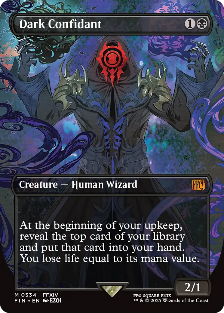 Dark Confidant (FIN-334) [FINAL FANTASY] (Borderless) Foil MTG Single Wizards of the Coast