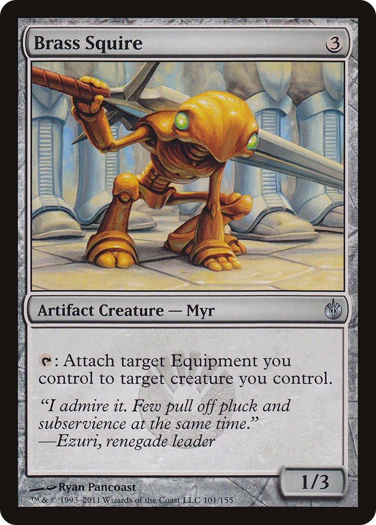 Brass Squire (MBS-101) [Mirrodin Besieged] Foil MTG Single Wizards of the Coast