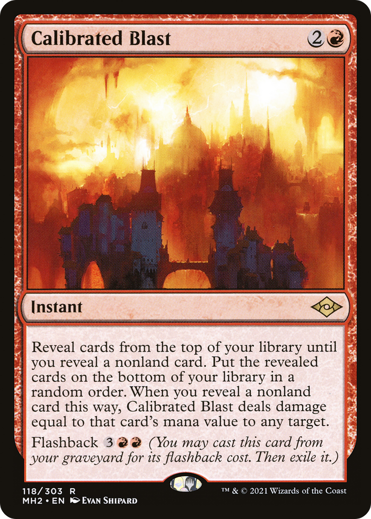 Calibrated Blast (MH2-118) [Modern Horizons 2] Foil MTG Single Wizards of the Coast